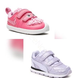 Girls Nike and Puma shoes size 8c. 2 FOR 1